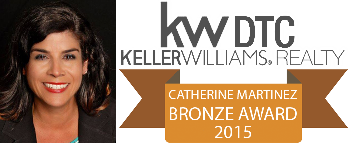 Catherine Martinez wins the 2015 Bronze Award from Keller Williams® Realty